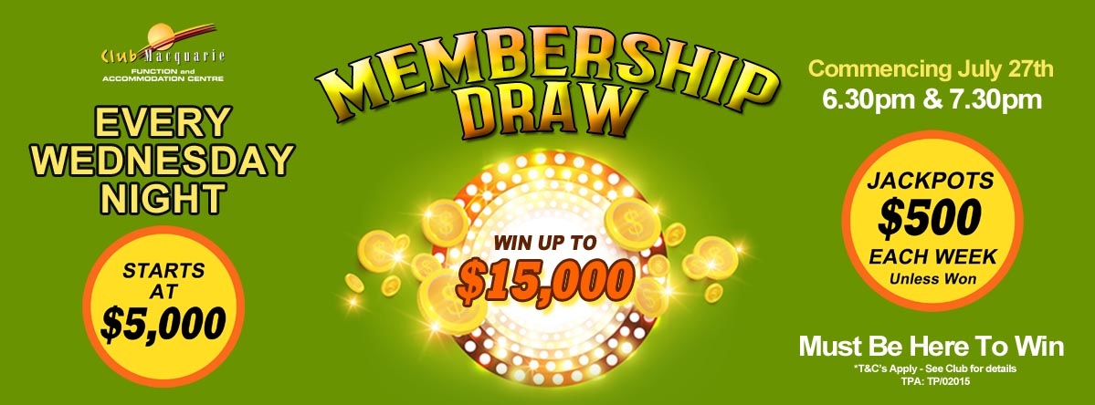 Club Macquarie Membership Draw