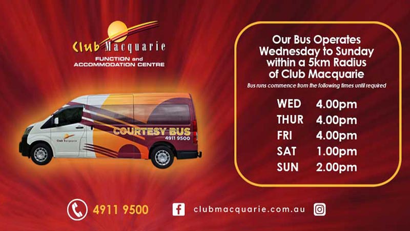 Club Macquarie Courtesy Bus