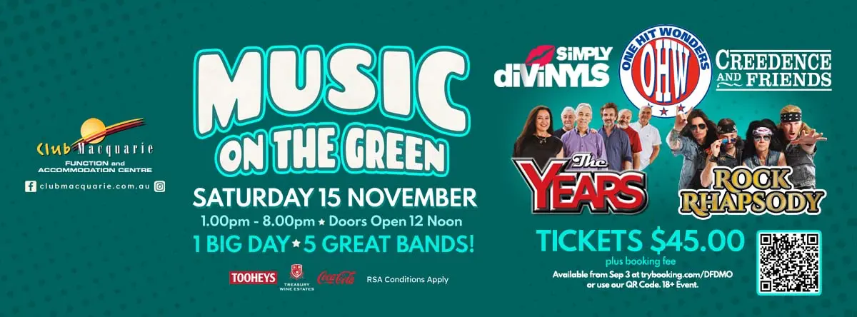 Club Macquarie Music on the Green Sat 15 November 2025