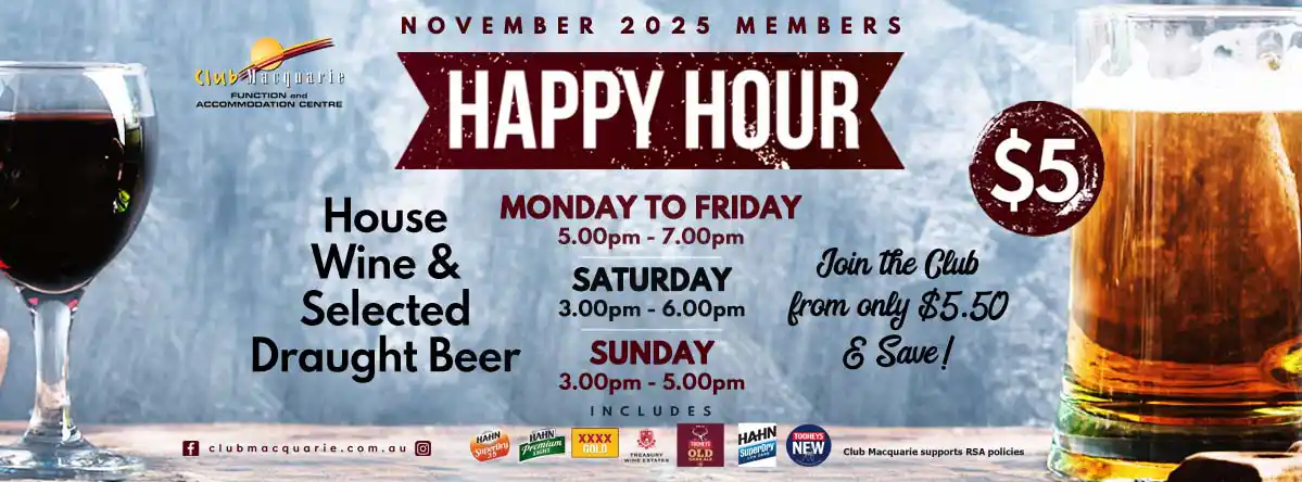 Club Macquarie Happy Hour