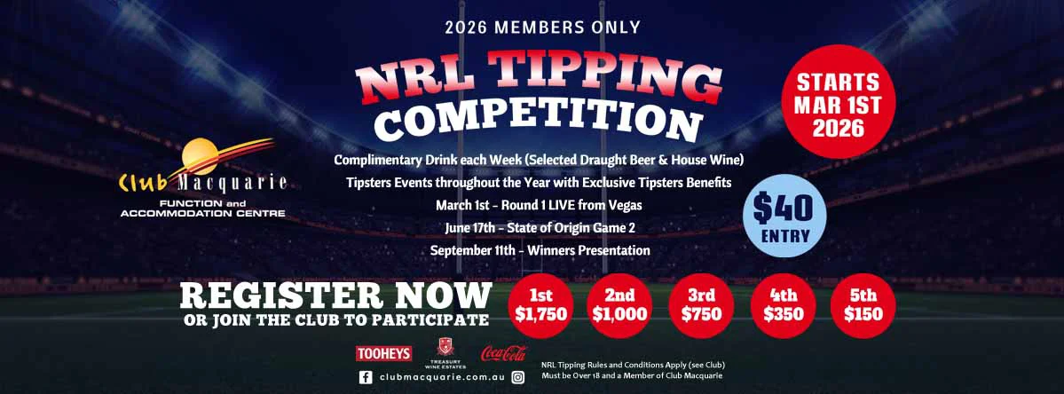 Club Macquarie Feb 2026 NRL Tipping Comp