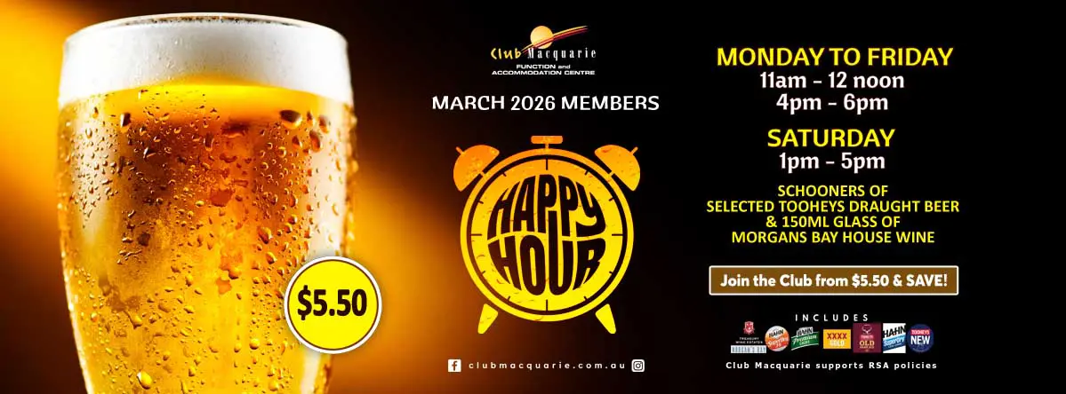 Club Macquarie Happy Hour
