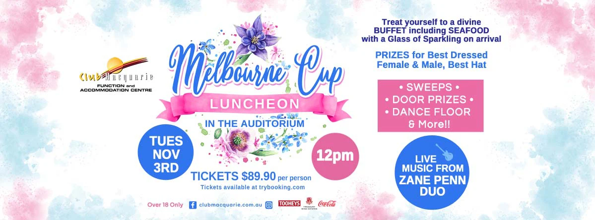 Club Macquarie Melbourne Cup Day Luncheon Tuesday Nov 3 2026