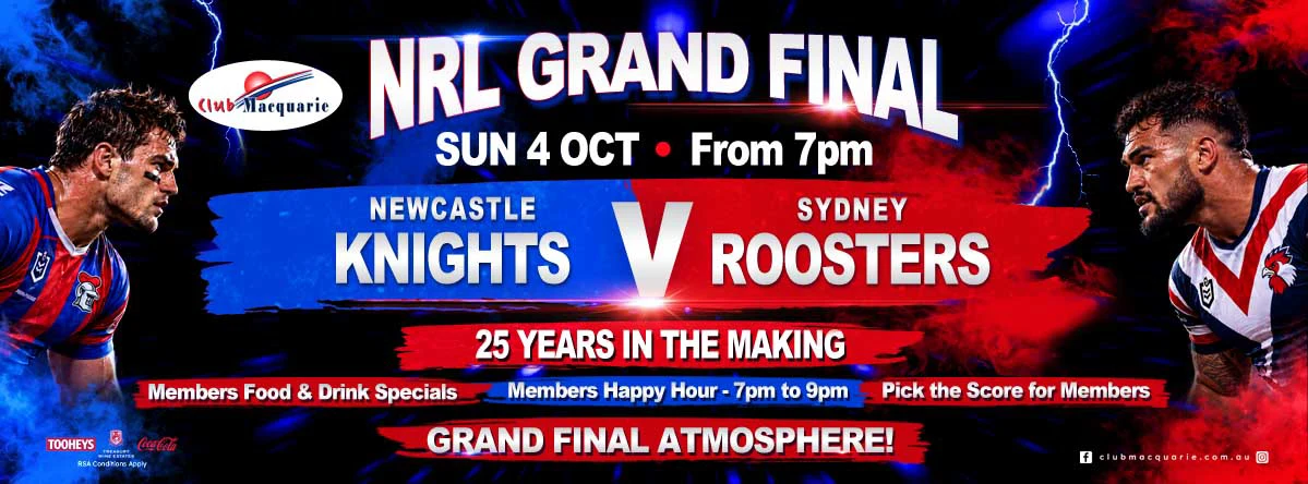 Club Macquarie NRL Grand Final Sunday 4th October 2026
