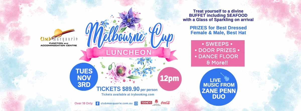 Club Macquarie Melbourne Cup Day Luncheon Tuesday Nov 3 2026